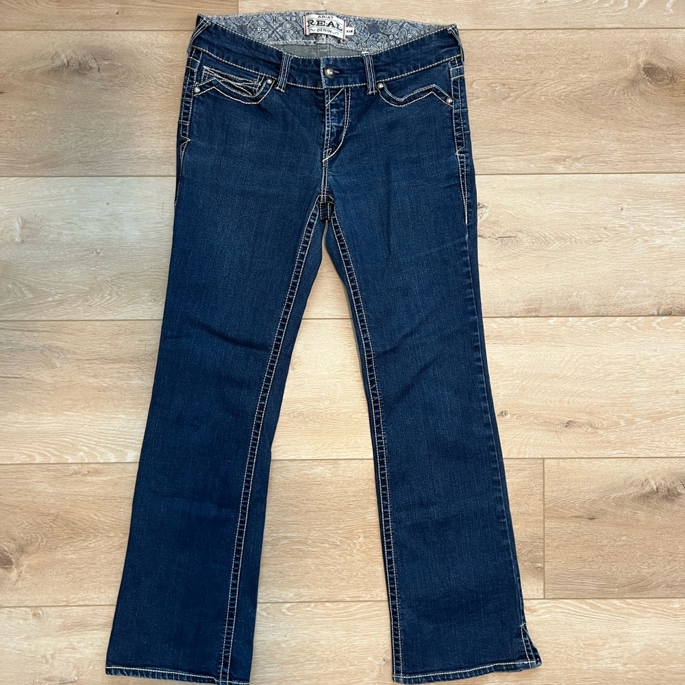 Ariat Blue Boot Cut Jeans with Classic Indigo Wash